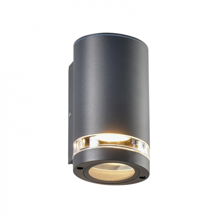 ACA Στρογγυλή Επίτοιχη Απλίκα LED 230V AC Σκούρο Γκρι IP54 max 35W