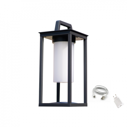 ACA Επιτραπέζιο Φωτιστικό Μπαταρίας LED 3W 150Lm 180° 3000K Σκούρο Γκρι IP54