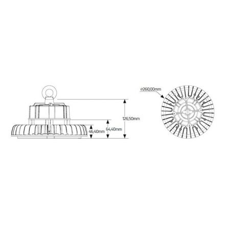 GEYER LED Καμπάνα Highbay Premium 60W 4000K 7800lm IP65