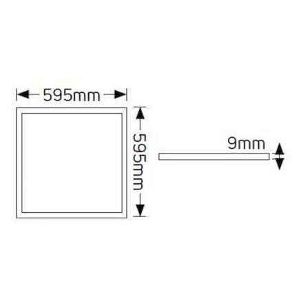 LED Panel Slim 60x60 40W 3000K 3600lm UGR<19