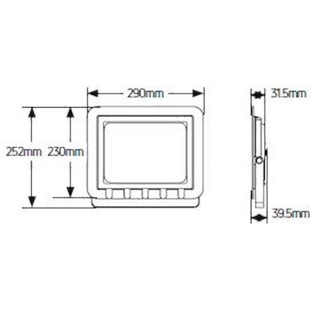 GEYER LED Προβολέας Μαύρος 100W 8500lm IP65