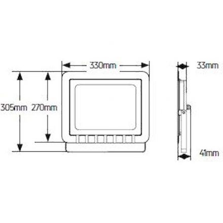 GEYER LED Προβολέας Μαύρος 150W 12750lm IP65