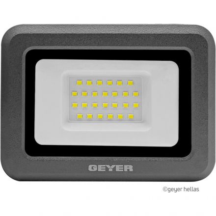 GEYER Προβολέας LED Economy 20W 4000K IP65 Μαύρος