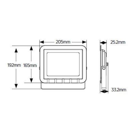 GEYER LED Προβολέας Μαύρος 50W 4250lm IP65