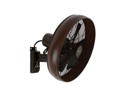 Lucci Air Ανεμιστήρας Τοίχου Breeze 41cm Με Χειριστήριο 3 Ταχυτήτων Καφέ