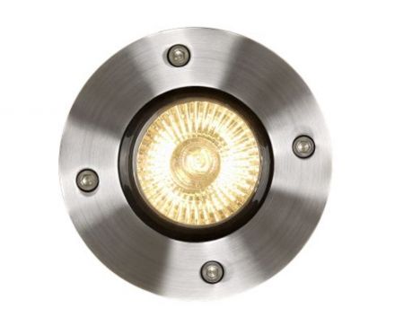 BILTIN - Deck light Outdoor - Ø 10,8 cm - 1xGU10 - IP67 - Satin Chrome