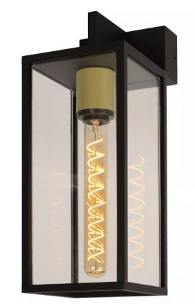 Επίτοιχη Απλίκα LED 1xE27 LAURENS IP54 Μαύρη