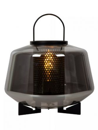 Επιτραπέζιο Φωτιστικό LED 1xE27 SISKA 30cm Smoke Grey