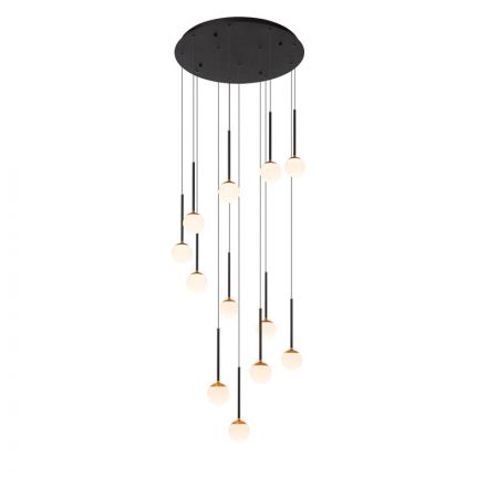 Κρεμαστό Πολύφωτο LED 12x7W CALINA Μαύρο Ø69,9 Dim
