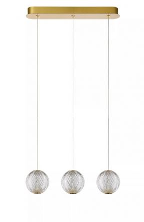 Κρεμαστό Τρίφωτο Ράγα LED 3x4.7W CINTRA Διάφανο Ακρυλικό