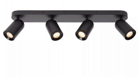 Τετραπλό Σποτ Οροφής LED 4xGU10 PUNCH Μεταλλικό Μαύρο
