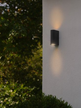 Nordlux Επίτοιχο Φωτιστικό 2xGU10 Μαύρο Αλουμίνιο Dion IP54