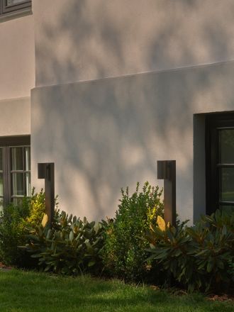 Φωτιστικό Κήπου GU10 Tin 80 Αλουμίνιο-Γυαλί Μαύρο IP44