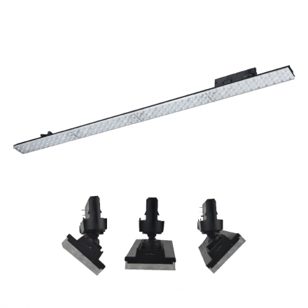 ACA Γραμμικό LED Φωτιστικό Ράγας Κινούμενο 40W 4000K 3-Phase 90° 5600Lm 230V AC Μαύρο