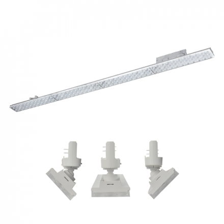 ACA Κινούμενο Γραμμικό Φωτιστικό Ράγας LED 40W 4000K 3-Phase 90° 5600 Lm Ra90 Λευκό