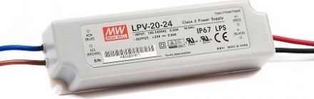 Mean Well Τροφοδοτικό 20W 24V LPV Series IP67