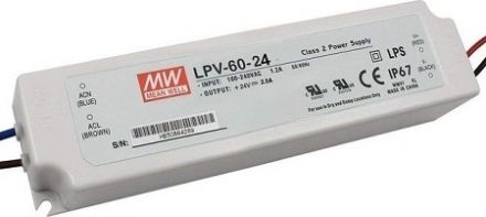 Mean Well Τροφοδοτικό 60W 24V LPV Series IP67