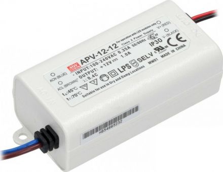 Meanwell Τροφοδοτικό 12W 12V APV Series IP42