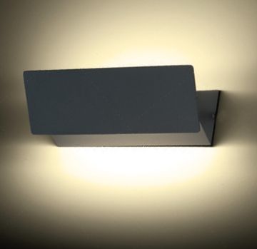 ACA LED Απλίκα Τοίχου Αλουμινίου Melfa 7W IP54 Σκούρο Γκρι