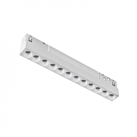 ACA Μαγνητικό Γραμμικό Φωτιστικό LED 48V 12W 3000K 1000Lm 36° Osram RA90 L220mm Λευκό Ματ