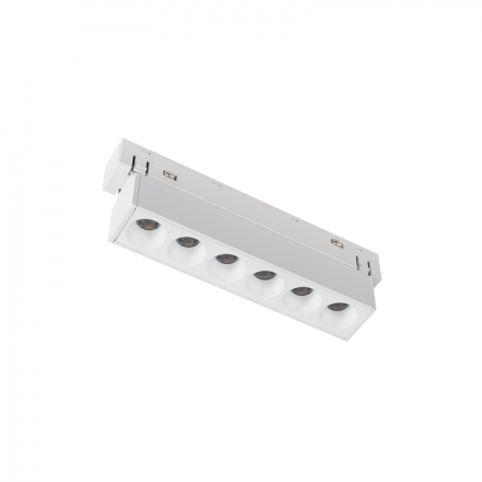 ACA Μαγνητικό Γραμμικό Φωτιστικό LED 48V 6W 4000K 550Lm 36° Osram RA90 L112mm Λευκό Ματ