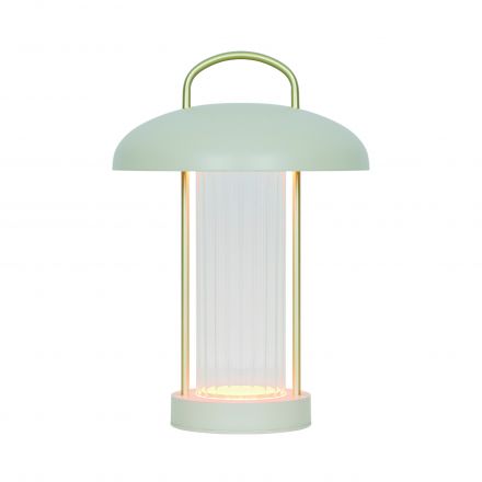 Επιτραπέζιο Φωτιστικό Επαναφορτιζόμενο LED 3W Mirano USB Μέταλλο-Γυαλί Μπεζ