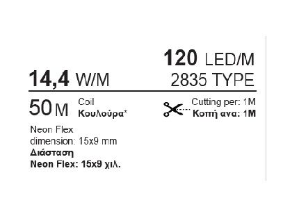Lucas Neonflex LED 14,4W RGB 220V