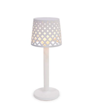 New Garden Επιτραπέζιο Φωτιστικό Μπαταρίας 3xAAA Dimmable Λευκό IP 44