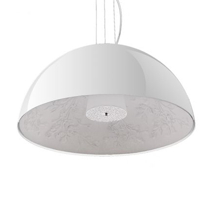 SERENIA WHITE Μοντέρνο Κρεμαστό Φωτιστικό - Λευκό - Φ60 x Y30cm