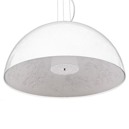 SERENIA WHITE Μοντέρνο Κρεμαστό Φωτιστικό - Λευκό - Φ90 x Y45cm