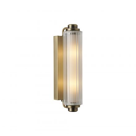 Απλίκα LED E14 Nimal Double IP44 Brass