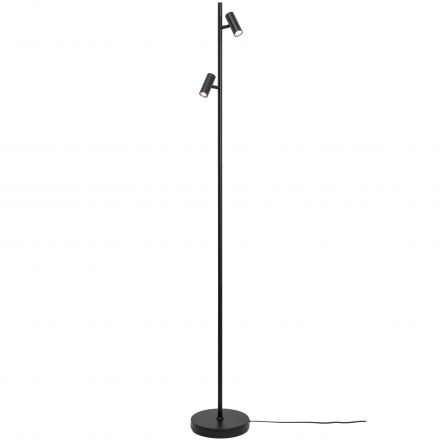 Φωτιστικό Δαπέδου Omari LED 2x6.4W Μεταλλικό Μαύρο