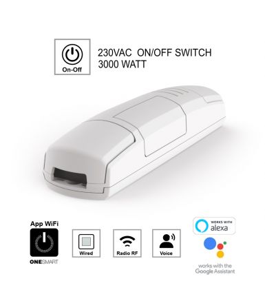 Cubalux Διακόπτης ON/OFF 3000W 230V AC WIFI-RF-PUSH BUTTON