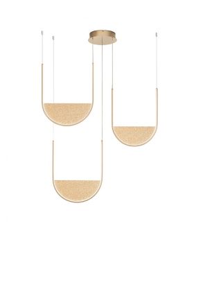 Κρεμαστό Φωτιστικό LED 108W Lotus Χρυσό/Amber