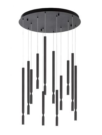Κρεμαστό Φωτιστικό LED 12x7W Tubic Μαύρο