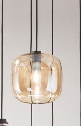 Κρεμαστό Φωτιστικό LED 1xE14 Verve Ø 20 Μαύρο/Amber