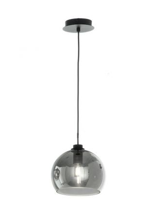 Κρεμαστό Φωτιστικό LED 1xE14 Verve Ø 20x17 Μαύρο/Smoke