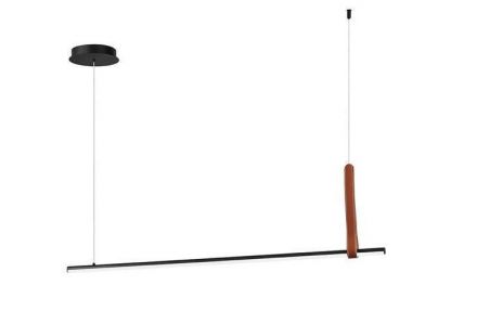 Κρεμαστό Φωτιστικό LED 20W Regoli Μαύρο 120cm