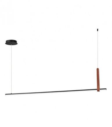 Κρεμαστό Φωτιστικό LED 24W Regoli Μαύρο 150cm