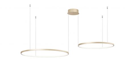 Κρεμαστό Φωτιστικό LED 28W+38W Soel Χρυσό