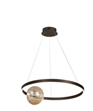 Κρεμαστό Φωτιστικό LED 46W Lisboa Καφέ/Amber