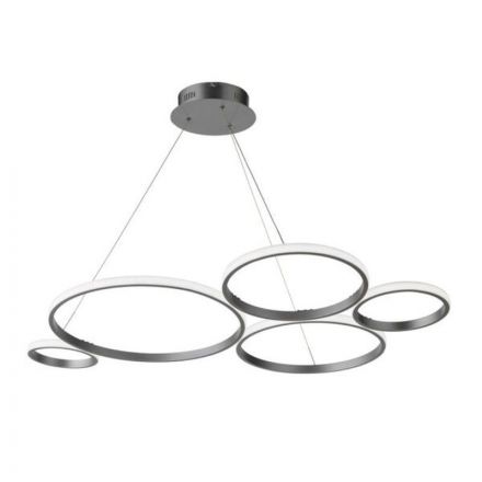 Κρεμαστό Φωτιστικό LED 60W 4000K Pois Ασημί