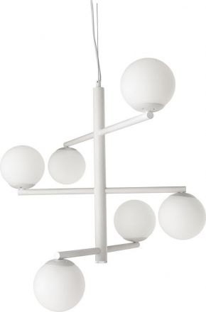 Κρεμαστό Φωτιστικό LED 6xE14 + 5W Gizah Λευκό
