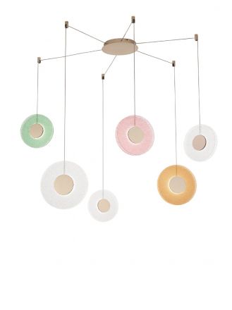 Κρεμαστό Πολύφωτο Φωτιστικό LED 40W Candy Πολύχρωμο RAG