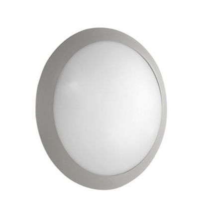Πλαφονιέρα Εξωτερικού Χώρου LED 2xE27 Base Ασημί IP54