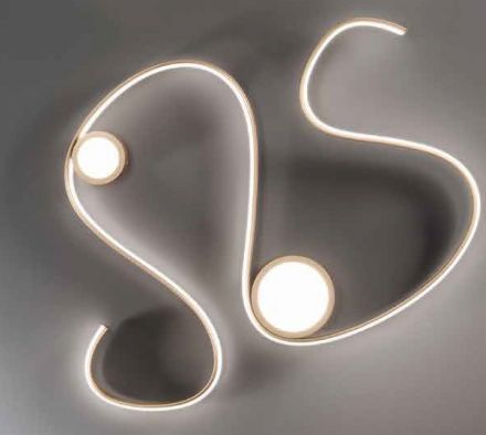 Πλαφονιέρα LED 35W Snake Χρυσό
