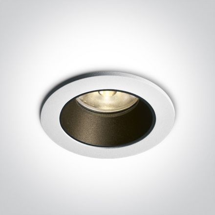 Χωνευτό Σποτ COB LED 7W 3000K Αλουμίνιο 230V Λευκό Dark Light