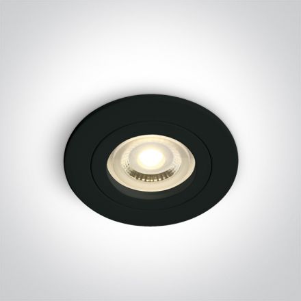 Χωνευτό Σποτ Dual Ring Range LED GU10 MR16 Αλουμίνιο Μαύρο