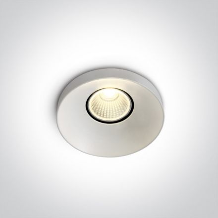 One Light Χωνευτό Σποτ LED COB 8W 60° Die Cast Αλουμίνιο