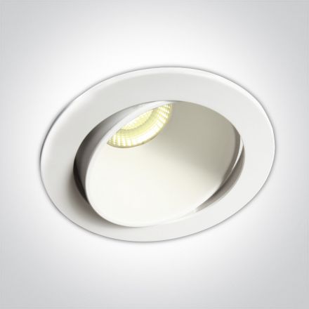 Χωνευτό Σποτ LED Ρυθμιζόμενο 8W 3000K IP54 11106PK Πλαστικό Λευκό